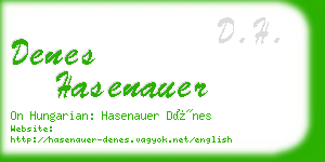 denes hasenauer business card